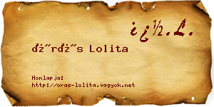 Órás Lolita névjegykártya